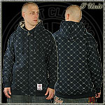 G-UNIT ZIPPER HOODY SWEATER ALL OVER G FLEECE NAVY