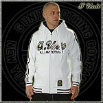 G-UNIT ZIPPER HOODY SWEATER PAINTED THE CREW WHITE