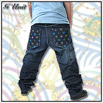 G-UNIT ULTRA BAGGY JEANS ALL OVER THE SEA DARK INDIGO