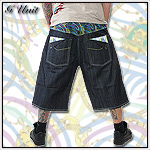 G-UNIT BAGGY JEANS SHORT HIGHT TIDE RAW INDIGO