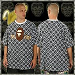 IREZUMI JERSEY TEE SHIRT BAPE STYLE ALL OVER BLACK