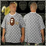 IREZUMI JERSEY TEE SHIRT BAPE STYLE ALL OVER GREY