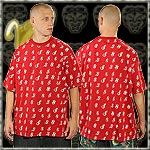 IREZUMI JERSEY TEE SHIRT DOLLAR ALL OVER RED