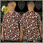 IREZUMI JERSEY TEE SHIRT OLD EGYPT ALL OVER BROWN