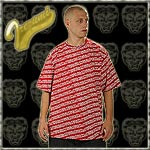 IREZUMI JERSEY TEE SHIRT FAMOUS STARS ALL OVER RED