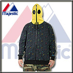 MAJESTIC ATHLETIC HOODY SWEATER PACMAN GOOGLE BLACK