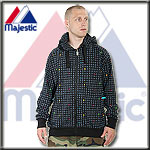 MAJESTIC ATHLETIC HOODY SWEATER PACMAN ALL OVER BLACK