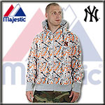 MAJESTIC ATHLETIC HOODY SWEATER SPLATTER NY YANKEES GREY