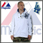 MAJESTIC ATHLETIC HOODY SWEATER TATTOO LA DODGERS BLUE