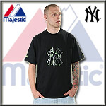 MAJESTIC ATHLETIC JERSEY TEE NEW YORK YANKEES DALI BLACK