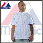 MAJESTIC ATHLETIC JERSEY TEE PACMAN ALL OVER WHITE