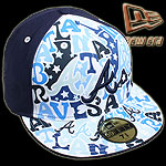 NEW ERA CAP ATLANTA BRAVES "WORD MARK" NAVY