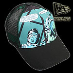 NEW ERA TRUCKER CAP INCREDIBLE HULK COMIC BLACK -OSFA-