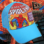 NEW ERA TRUCKER CAP SPIDERMAN COMIC SKYBLUE -OSFA-