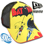 NEW ERA TRUCKER CAP BATMAN HANGTIME YELLOW