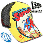 NEW ERA TRUCKER CAP SUPERMAN WINDOW YELLOW/BLACK