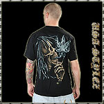 USA-STYLEZ NYC SPECIAL TEE SHIRT BOB MARLEY SKULL BLACK
