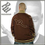 ROCAWEAR by JAY�Z TRACK JACKET BIG BACK LOGO BROWN