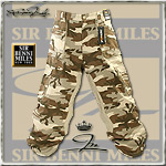 SIR BENNI MILES BAGGY JEANS CAMO PANT SURVIVE SAND