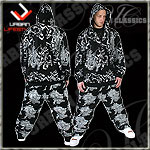 URBAN CLASSICS SUIT ANZUG SKULL EMBELLISHED BLACK