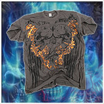XTREME LEGENDS T-SHIRT THE SKULL WINGS CHARCOAL